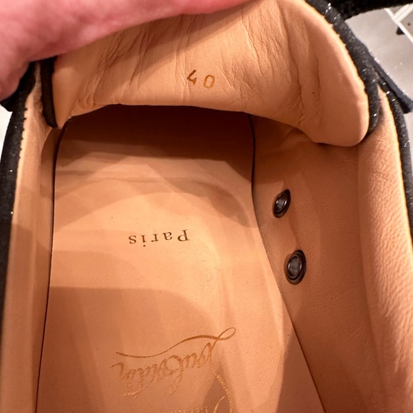 NWOT Christian Louboutin Vieira Black sneakers size 40. Worn once. - Picture 8 of 9